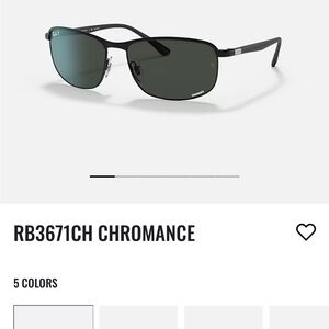 Ray-Ban Chromance Polarized Sunglasses with Black Frame